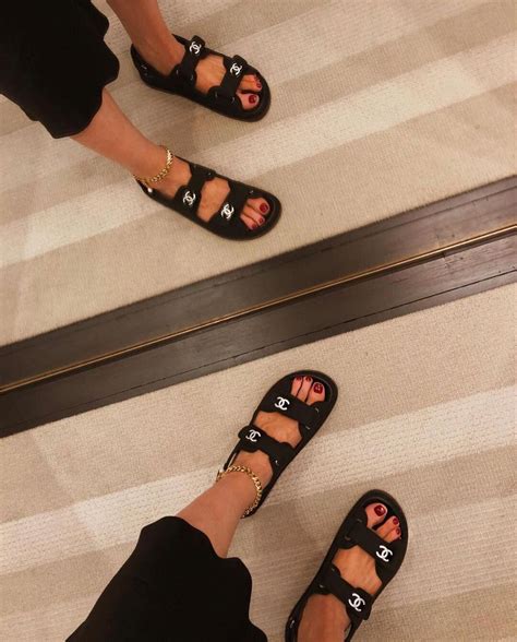 chanel sandals replica|chanel quilted dad sandals.